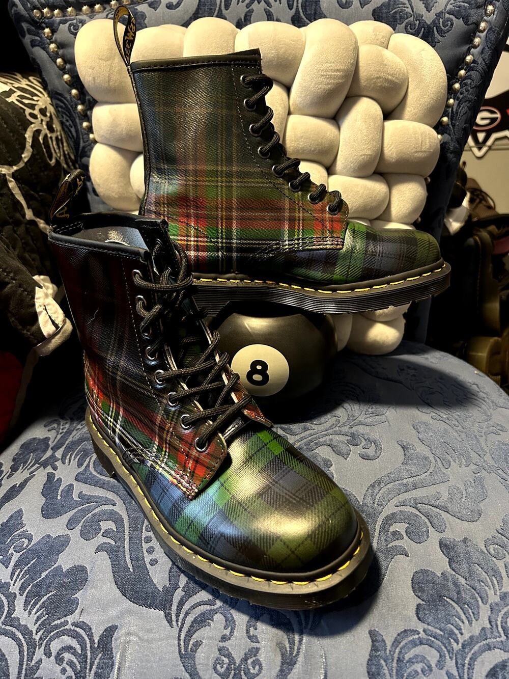 Dr Martens 1460 Tartan Red Green size 7/EU 38 - Picture 1 of 6